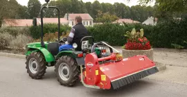Landscape maintenance shredder BE 18 at transport on roads