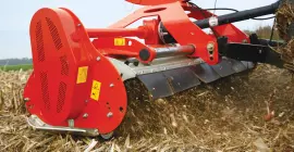 The BPR 280 shredder at work in maize stalks