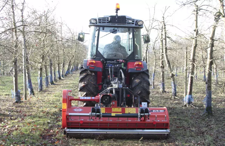 KUHN BV 180 flail mower at work