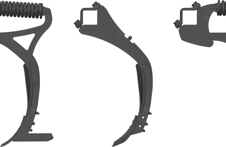 View of the two tine safety systems on the CULTIMER: the NSM safety and the T safety
