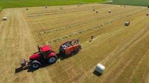 Baling test in the field