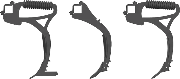 View of the two tine safety systems on the CULTIMER: the NSM safety and the T safety