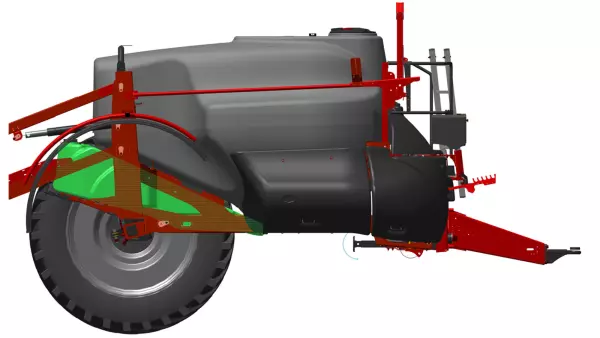 Rinsing tank positioned at the centre of the machine