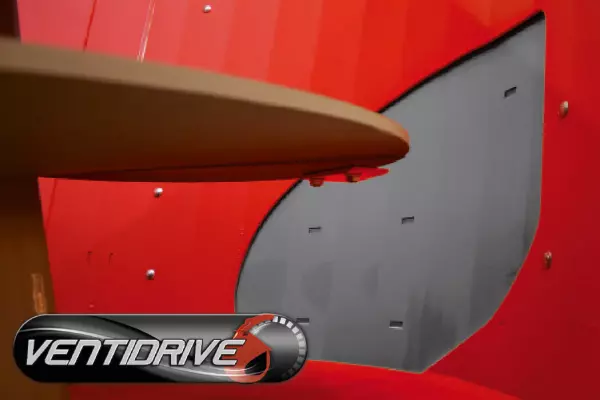 The patented asymmetric shape of the VENTIDRIVE straw hatch improves the straw suction and output of the PROFILE PLUS range.