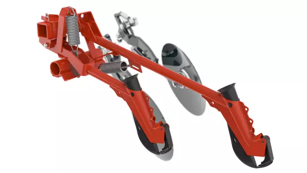 Double-disc seeding units