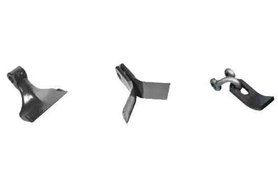 Several tools can be adapted to the range of shredders: Hammer or Y knives, scoop flails