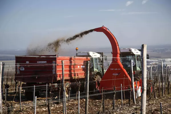 Collect the shredded material with the TRP 145 CV shredder and its chute