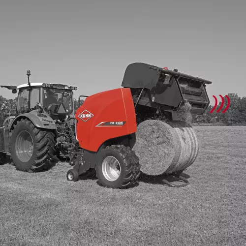 Automatic opening and closing of the baler
