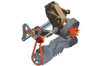 Gearboxes and shafts ensure a perfectly synchronised machine with easy maintenance.