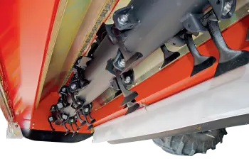 Fine shredding and uniform distribution of crop residues with BC 1000 crop shredders