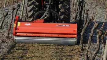The BV 160 shredder is fully adapted to vineyards and orchards