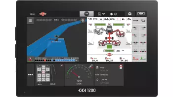 CCI 1200 terminal displaying different information simultaneously on one screen