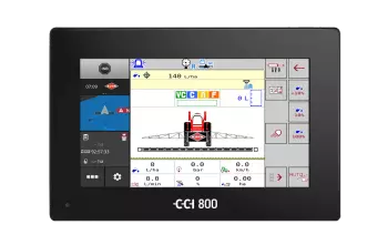 CCI 800 terminal displaying simultaneously different information on its anti-glare user-friendly screen