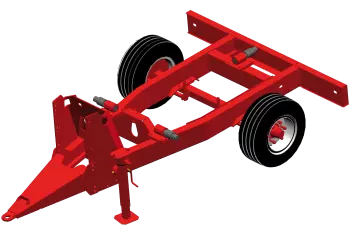 Independent chassis on KUHN EUROMIX I mixer for weighing with the machine unhitched!