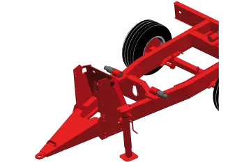 Independent chassis on KUHN EUROMIX I mixer for weighing with the machine unhitched!