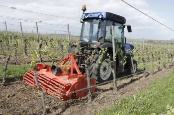 HRB 152 at work in an orchard with the CRUMBLER roller