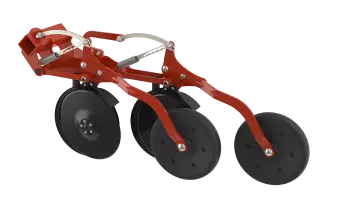 SEEDFLEX seeding units on VENTA CSC 6000 seeding bar with offset double disc on parallelogram