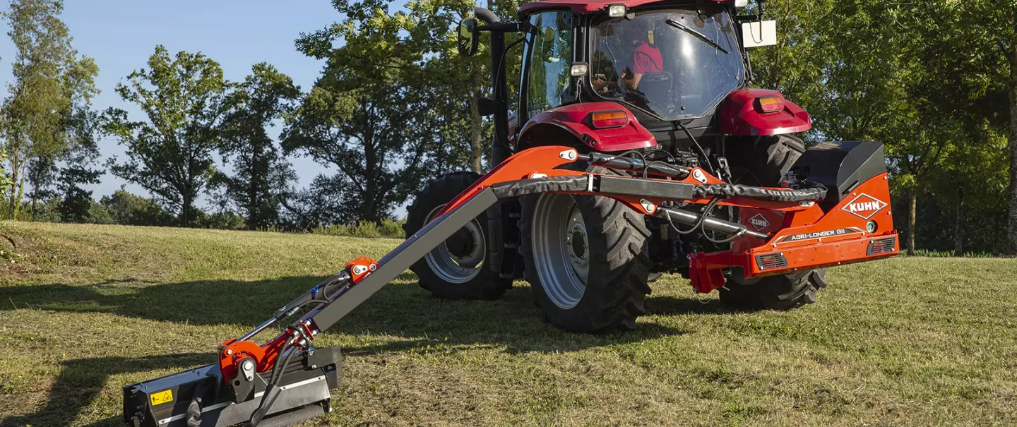 AGRI-LONGER GII with Mechanical Safety Hedge and Grass Cutters