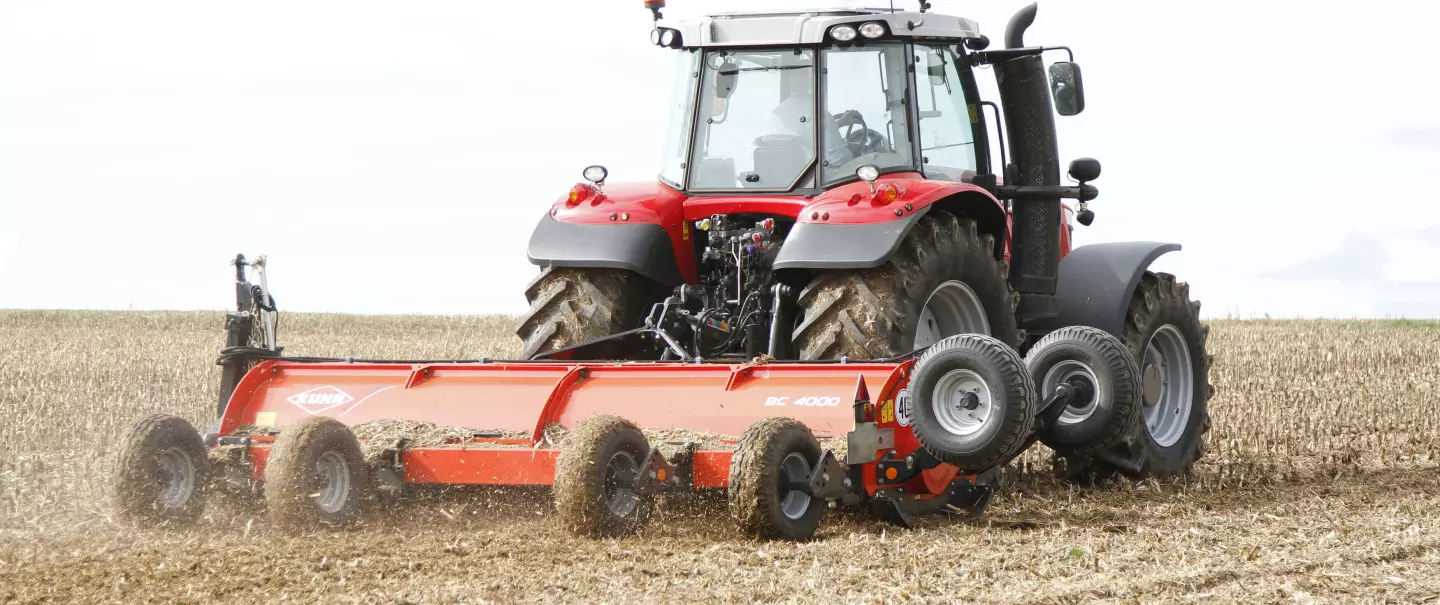 BC 4000 Crop Shredder at work