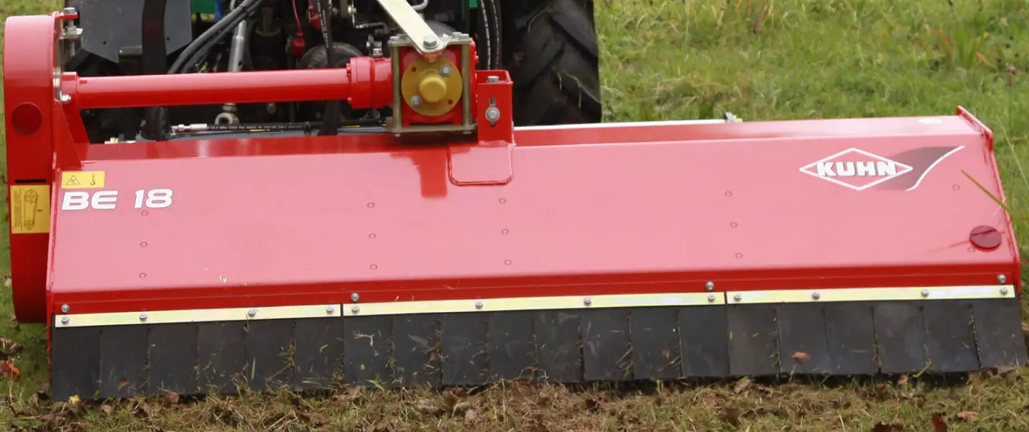 Landscape maintenance shredder BE 18 at work