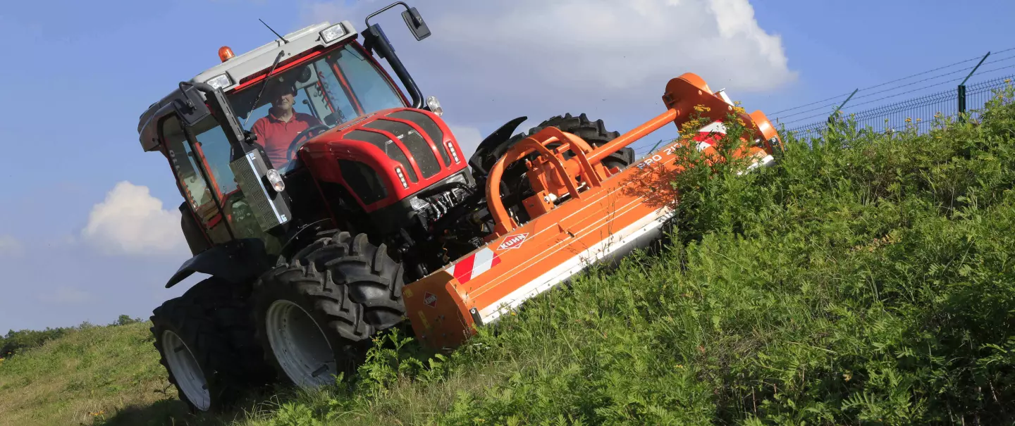 PRO 210 flail mower at work