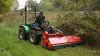 Landscape maintenance shredder BE 18 at work on green spaces