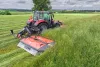 PZ 3015 drum mower with Massey Ferguson tractor working in long grass