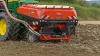 La trémie frontale double cuve TF 2300 C au travail