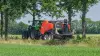 KUHN VBP 3260 baler-wrapper combination on the road